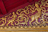 Luang Prabang, Laos - Wat Khili, detail of the gable of the sim. 